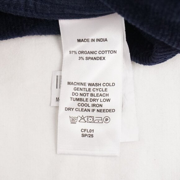 NWT Quince Stretch Corduroy Long Sleeve Button-Up Overshirt In Deep Navy Size M - Picture 13 of 14